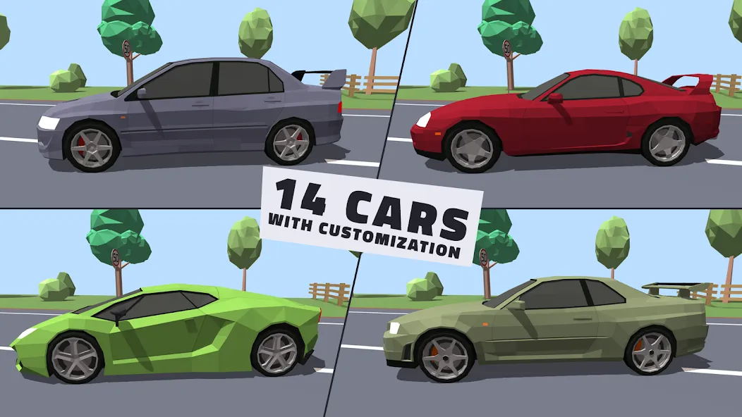 Polygon Drift: Traffic Racing (Полигон Дрифт) [МОД: Много денег, Монет и Все открыто] Screenshot 2