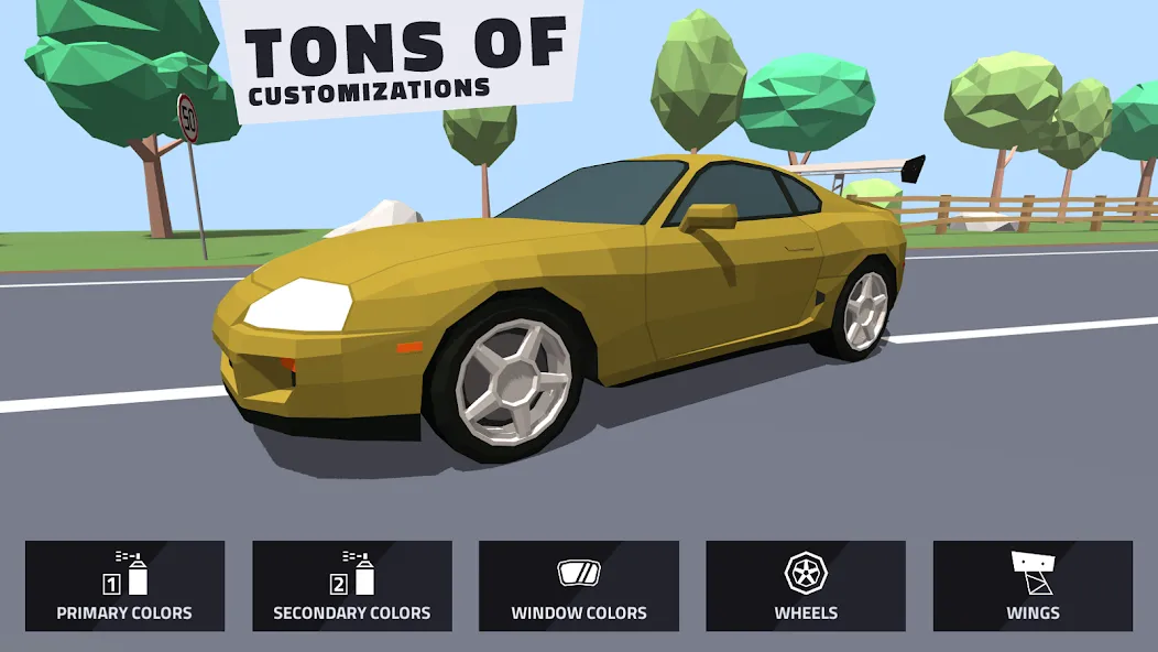 Polygon Drift: Traffic Racing (Полигон Дрифт) [МОД: Много денег, Монет и Все открыто] Screenshot 4