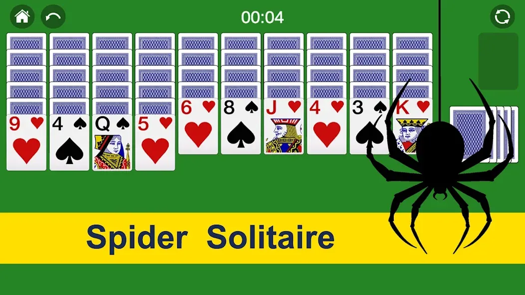 Spider Solitaire Card Game Fun [МОД: Много денег, Монет и Все открыто] Screenshot 1