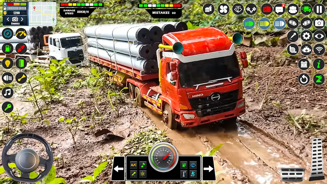 Mud Truck Runner Simulator 3D [МОД: Бесконечные деньги, Монеты и Мега MOD] Screenshot 2