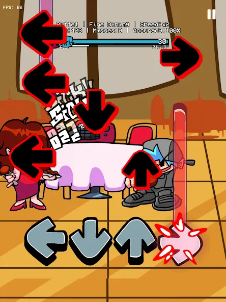 GF Buffet Night Burstin Mod (ФНФ Буфет Найт Берстин Мод) [МОД: Много монет, Открытые уровни и Мега MOD] Screenshot 4