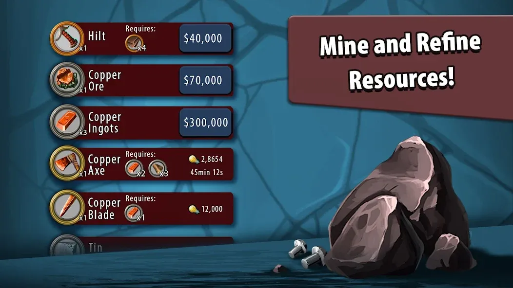 Crafting Idle Clicker [МОД: Много монет, Открытые уровни и Мега MOD] Screenshot 2