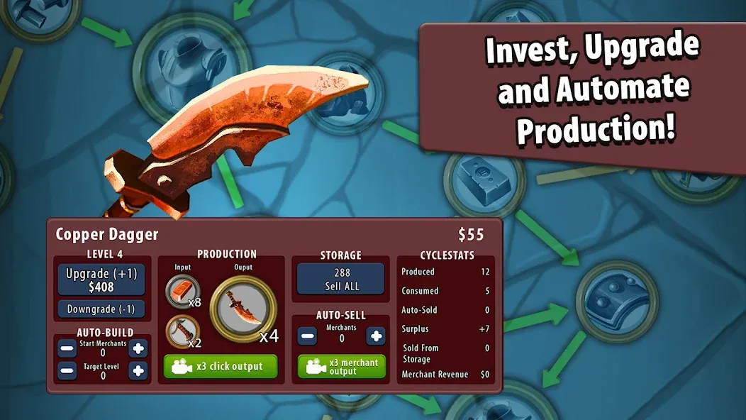 Crafting Idle Clicker [МОД: Много монет, Открытые уровни и Мега MOD] Screenshot 3