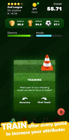 Football Career Soccer Legend [МОД: Деньги, Монеты и Меню MOD] Screenshot 2