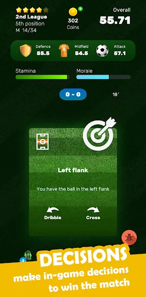 Football Career Soccer Legend [МОД: Деньги, Монеты и Меню MOD] Screenshot 4