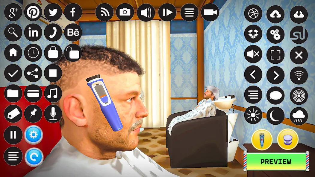 Barber Shop Hair Cut Sim Games (Барбершоп игры на подстригание волос) [МОД: Много монет, Открытые уровни и Мега MOD] Screenshot 2