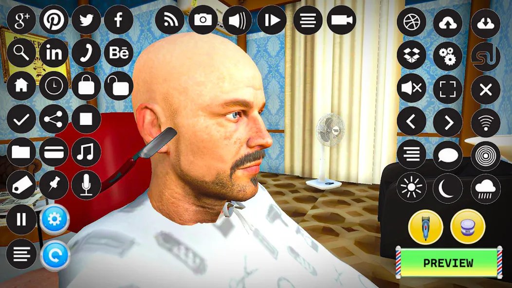 Barber Shop Hair Cut Sim Games (Барбершоп игры на подстригание волос) [МОД: Много монет, Открытые уровни и Мега MOD] Screenshot 5