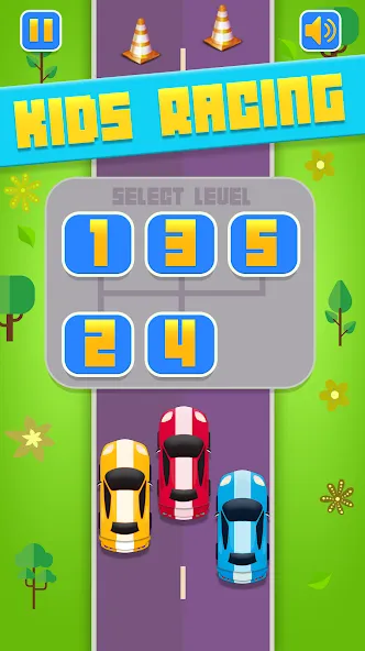 Kids Racing, Racecar Boy Girl [МОД: Много монет, Открытые уровни и Мега MOD] Screenshot 3
