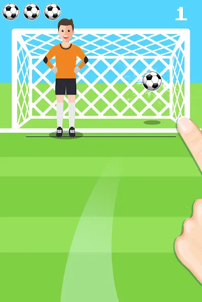Penalty Shootout Game Offline (Пенальти игра без подключения к интернету) [МОД: Бесконечные деньги, Монеты и Мега MOD] Screenshot 3