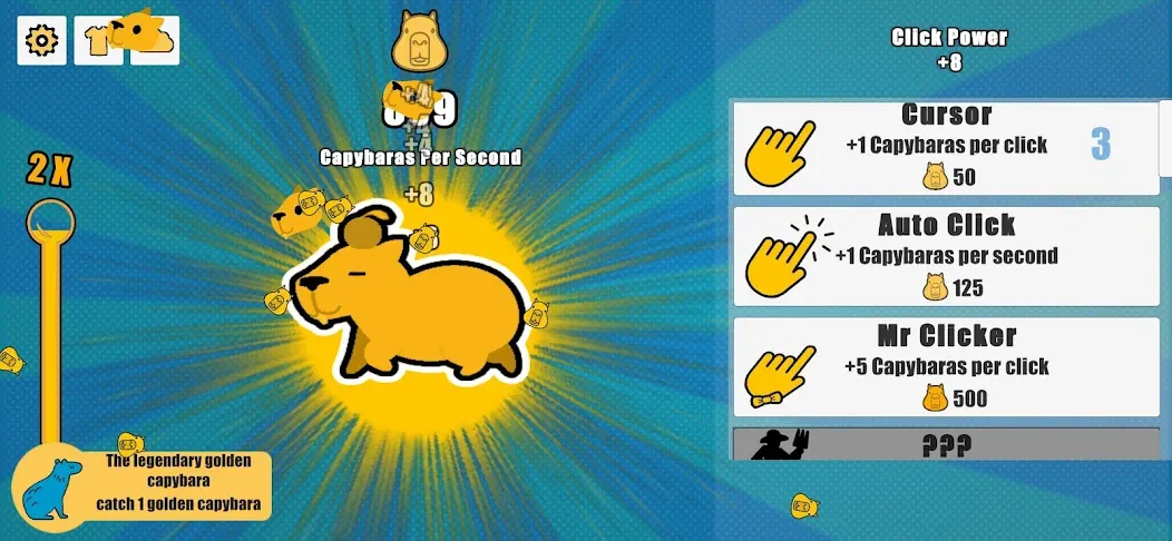 Capybara Clicker (Капибара Кликер) [МОД: Меню, Бесконечные монеты и Открытые уровни] Screenshot 2