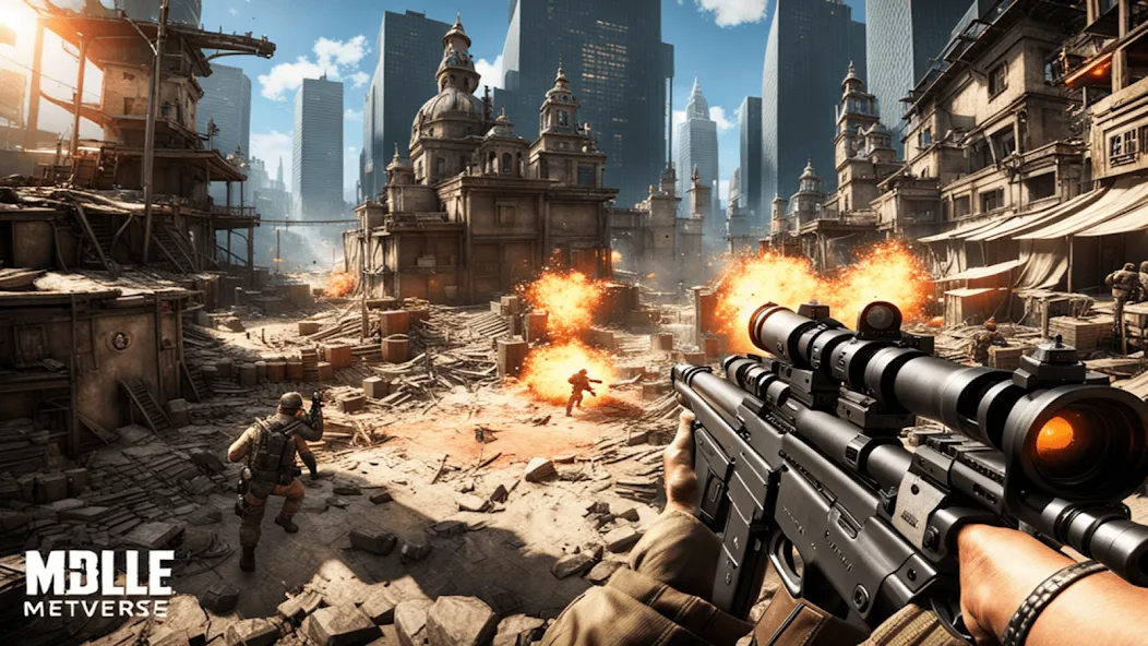 FPS Commando Shooting Games 3D [МОД: Меню, Бесконечные монеты и Открытые уровни] Screenshot 1