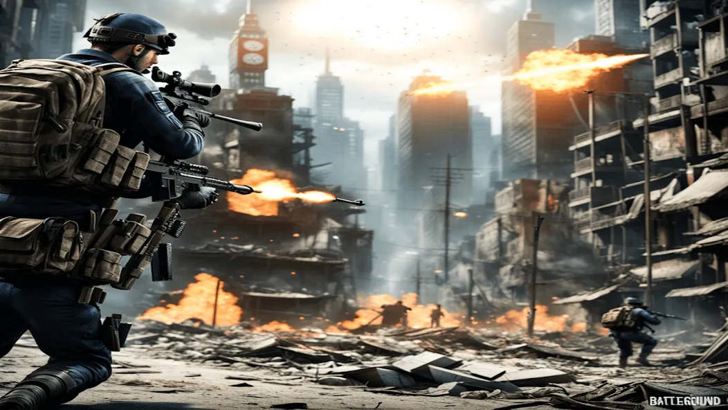 FPS Commando Shooting Games 3D [МОД: Меню, Бесконечные монеты и Открытые уровни] Screenshot 5