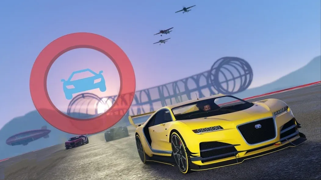 Mega Ramp Car Offline Games [МОД: Все открыто, Дополнительные деньги и Меню MOD] Screenshot 1