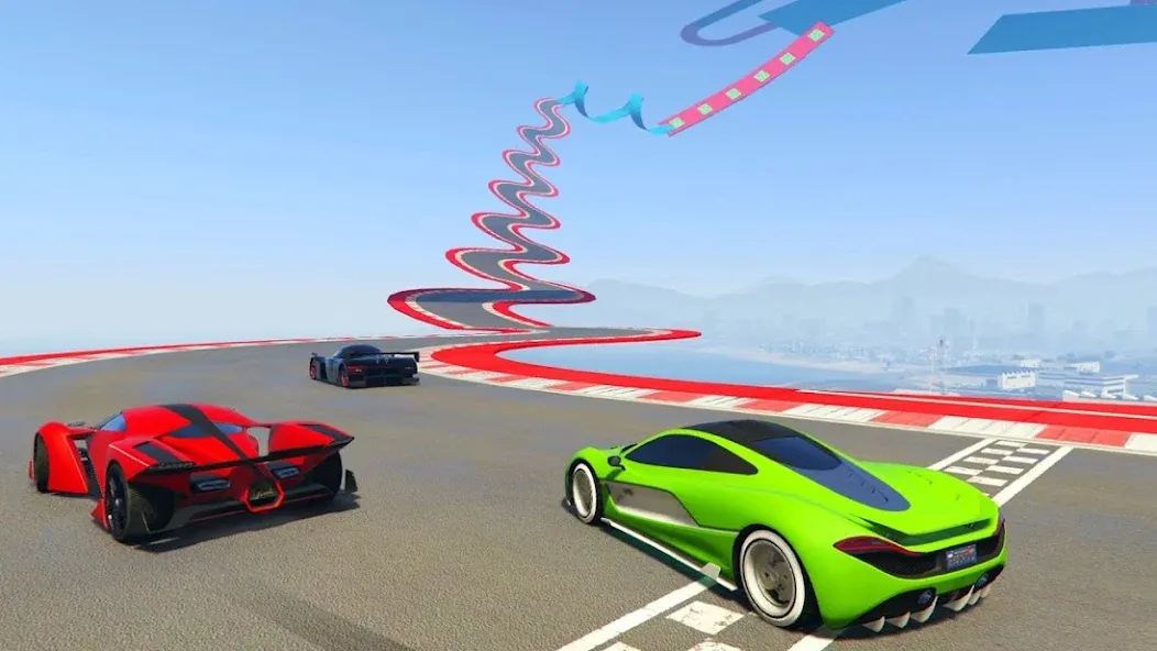 Mega Ramp Car Offline Games [МОД: Все открыто, Дополнительные деньги и Меню MOD] Screenshot 3
