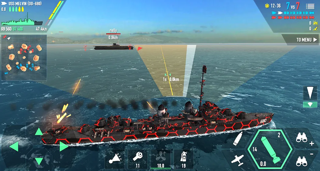 Battle of Warships: Online (Баттл оф Уоршипс) [МОД: Все открыто, Дополнительные деньги и Меню MOD] Screenshot 2