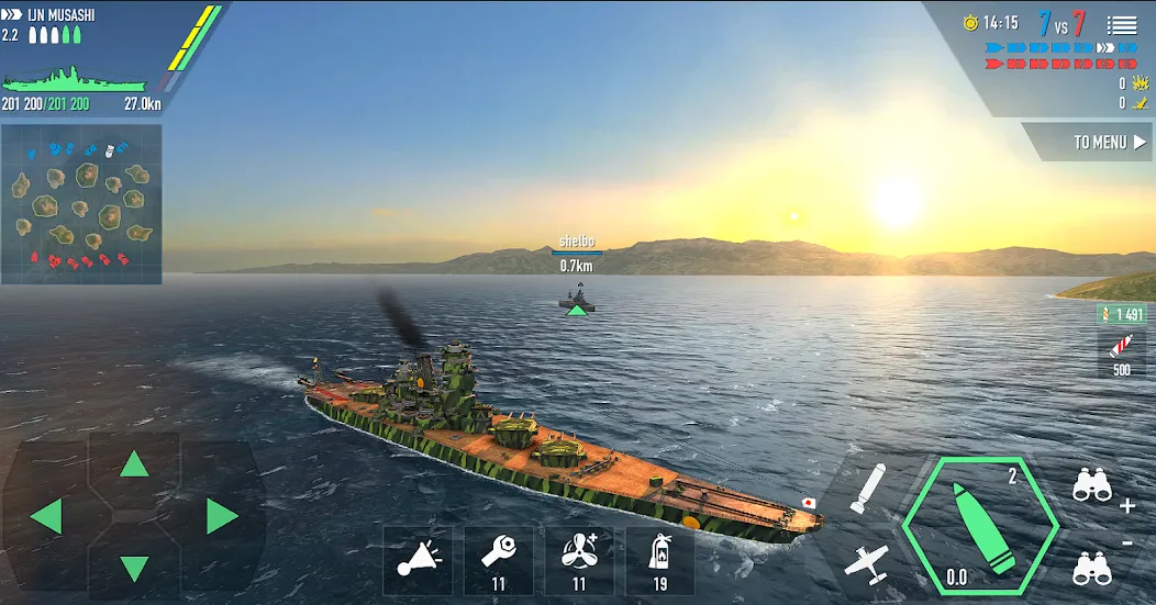 Battle of Warships: Online (Баттл оф Уоршипс) [МОД: Все открыто, Дополнительные деньги и Меню MOD] Screenshot 3