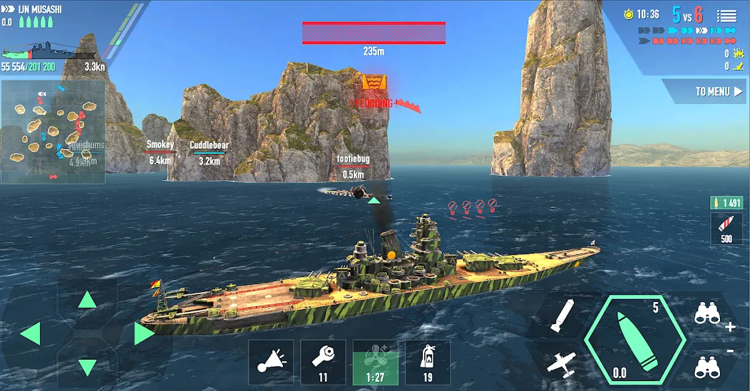 Battle of Warships: Online (Баттл оф Уоршипс) [МОД: Все открыто, Дополнительные деньги и Меню MOD] Screenshot 4