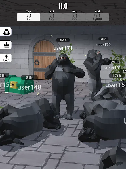 Gorilla Clicker (Горилла кликер) [МОД: Много монет, Открытые уровни и Мега MOD] Screenshot 3