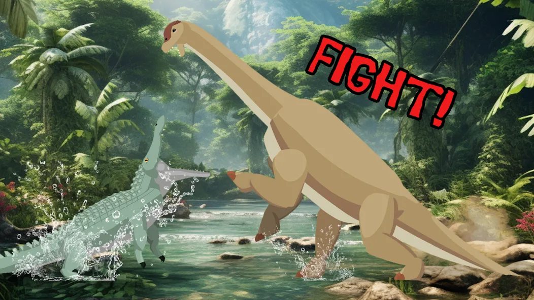 T-Rex Fights Dinosaurs [МОД: Все открыто, Дополнительные деньги и Меню MOD] Screenshot 3