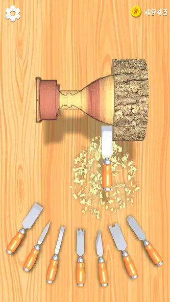 Wood Turning 3D - Carving Game [МОД: Деньги, Монеты и Меню MOD] Screenshot 2