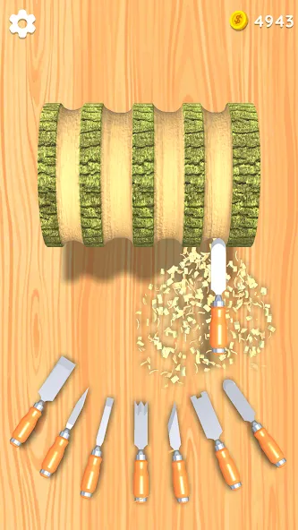 Wood Turning 3D - Carving Game [МОД: Деньги, Монеты и Меню MOD] Screenshot 3