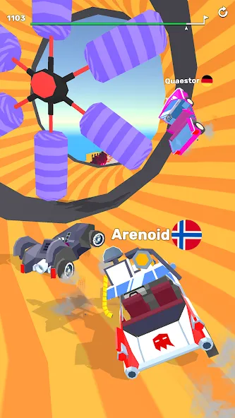 Ramp Racing 3D — Extreme Race [МОД: Все открыто, Дополнительные деньги и Меню MOD] Screenshot 3