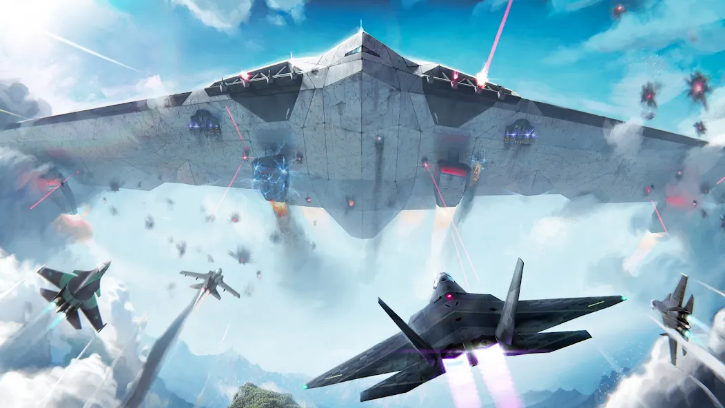Modern Warplanes: PvP Warfare (Модерн Варплейнс) [МОД: Меню, Бесконечные монеты и Открытые уровни] Screenshot 2