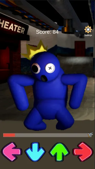 FNF Rainbov Blue Mod Test (ФНФ Радуга Синий Мод Тест) [МОД: Деньги, Монеты и Меню MOD] Screenshot 3