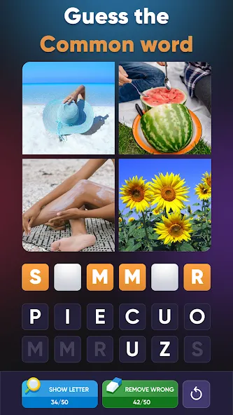 4 Pics 1 Word: Guessing Games [МОД: Деньги, Монеты и Меню MOD] Screenshot 1