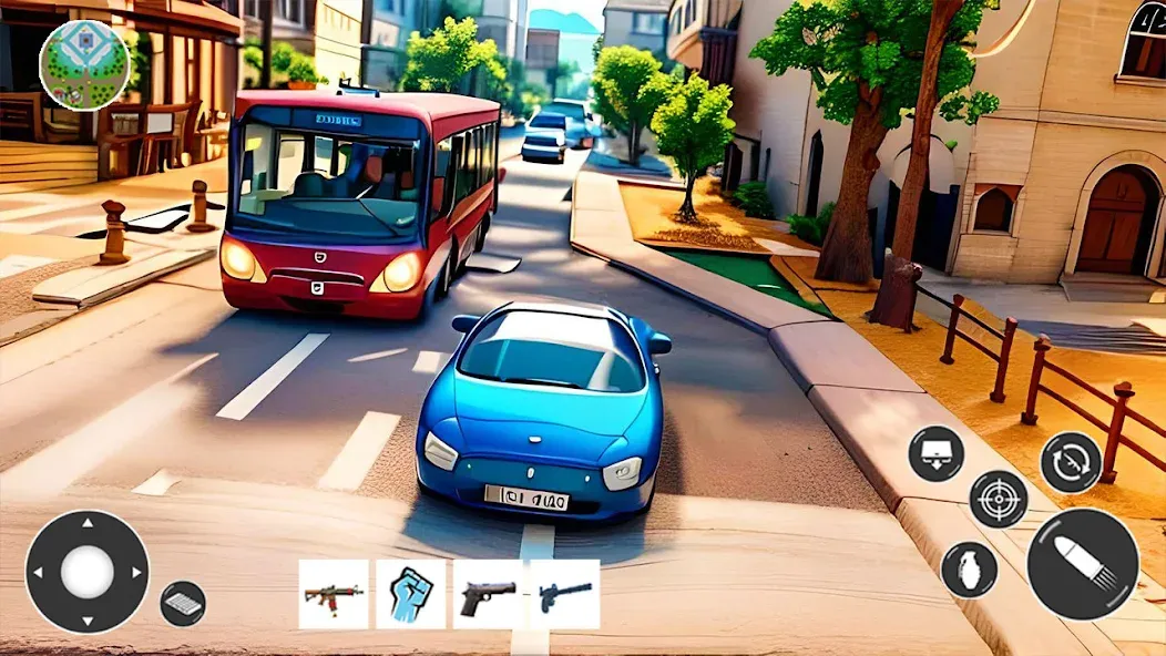 Gangster Car Theft Games (Гангстерская автомобильная война игр) [МОД: Бесконечные деньги, Монеты и Мега MOD] Screenshot 1