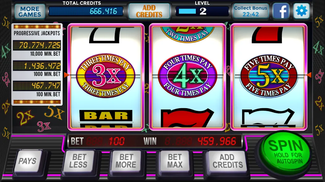 777 Slots Casino Classic Slots (Слоты Казино Классические Слоты) [МОД: Деньги, Монеты и Меню MOD] Screenshot 3
