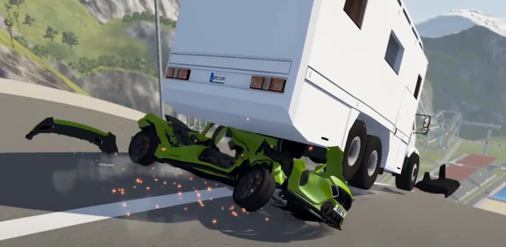 Realistic Car Crash Simulator [МОД: Все открыто, Дополнительные деньги и Меню MOD] Screenshot 3
