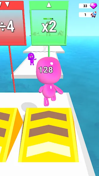 Man Runner 2048: Run and Merge (Мэн Раннер 2048) [МОД: Много денег, Монет и Все открыто] Screenshot 2