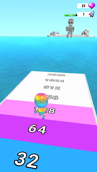 Man Runner 2048: Run and Merge (Мэн Раннер 2048) [МОД: Много денег, Монет и Все открыто] Screenshot 3