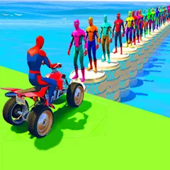Скачать ATV Quads Bike Stunt Racing 3D (Квадроциклы Супергерои Гонки) [МОД: Меню, Бесконечные монеты и Открытые уровни] | Взлом ATV Quads Bike Stunt Racing 3D на Андроид