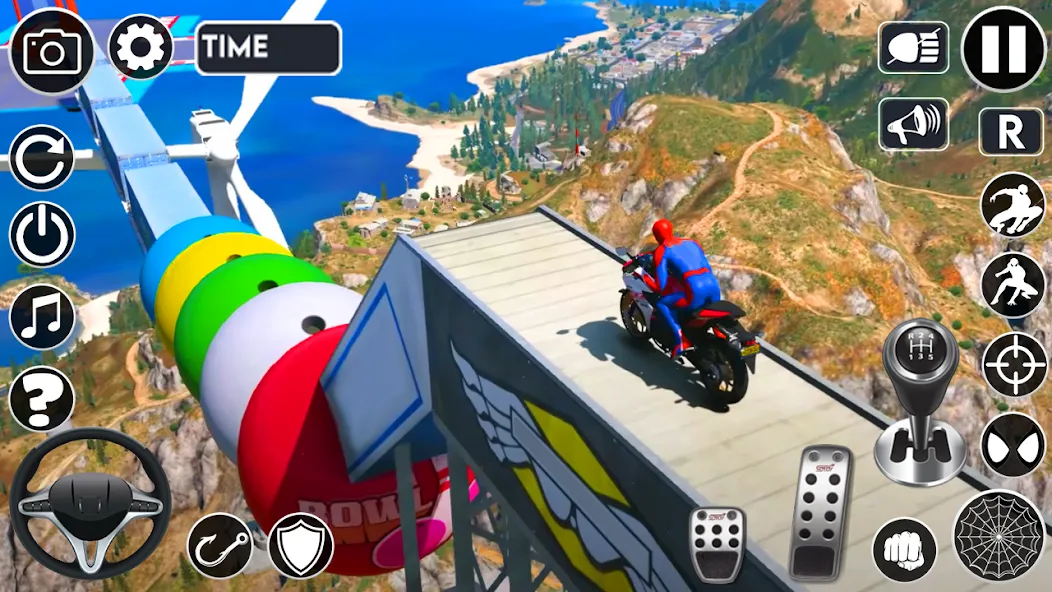 Superhero Tricky Bike Stunt (упергерой Трики Байк Стант) [МОД: Бесконечные деньги, Монеты и Мега MOD] Screenshot 3