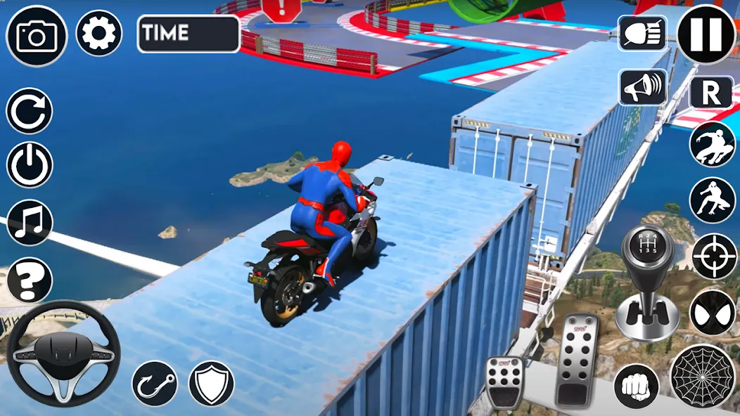 Superhero Tricky Bike Stunt (упергерой Трики Байк Стант) [МОД: Бесконечные деньги, Монеты и Мега MOD] Screenshot 4
