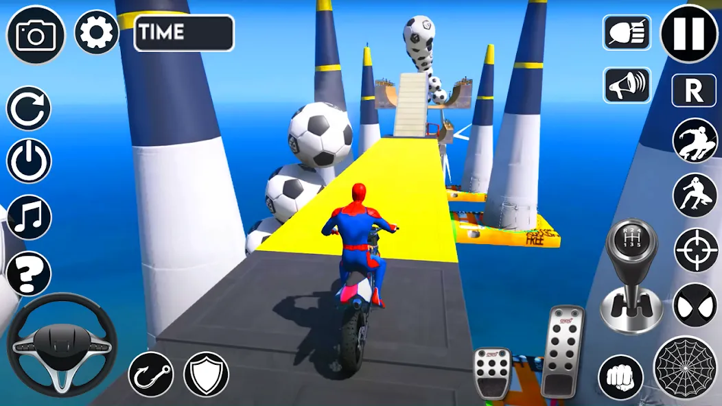 Superhero Tricky Bike Stunt (упергерой Трики Байк Стант) [МОД: Бесконечные деньги, Монеты и Мега MOD] Screenshot 5