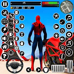 Скачать Superhero Tricky Bike Stunt (упергерой Трики Байк Стант) [МОД: Бесконечные деньги, Монеты и Мега MOD] | Взлом Superhero Tricky Bike Stunt на Андроид