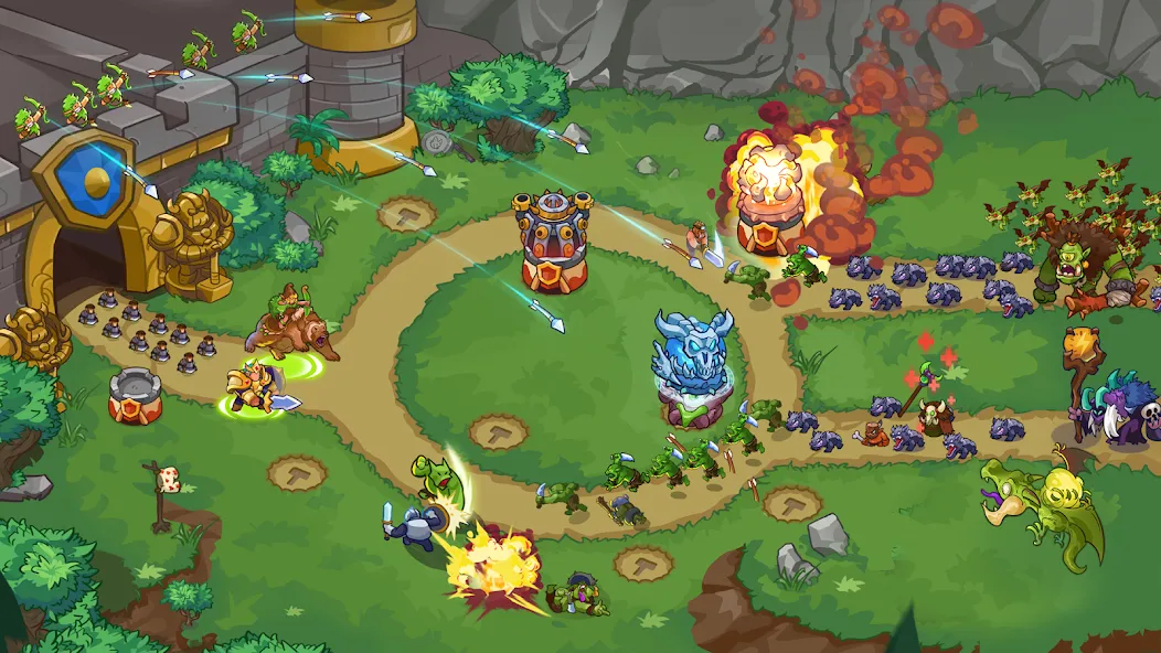 King of Defense 2: Epic TD (Кинг оф Дефенс 2) [МОД: Меню, Бесконечные монеты и Открытые уровни] Screenshot 1
