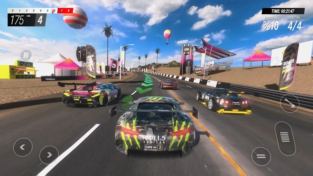 Rally Horizon (Ралли Хорайзон) [МОД: Много монет, Открытые уровни и Мега MOD] Screenshot 1