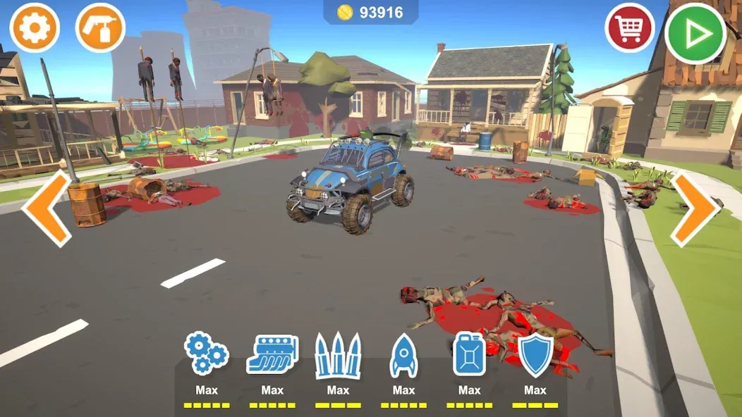 Zombie Cars Crush: Racing Die (Зомби Карс) [МОД: Бесконечные деньги, Монеты и Мега MOD] Screenshot 1