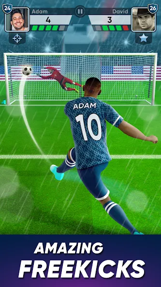 SOCCER Kicks - Stars Strike 24 (ФУТБОЛ Киксы) [МОД: Много денег, Монет и Все открыто] Screenshot 2