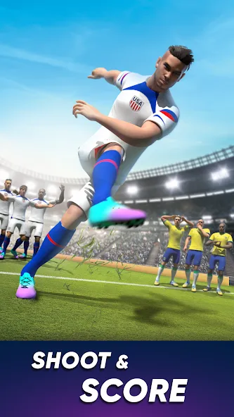 SOCCER Kicks - Stars Strike 24 (ФУТБОЛ Киксы) [МОД: Много денег, Монет и Все открыто] Screenshot 5