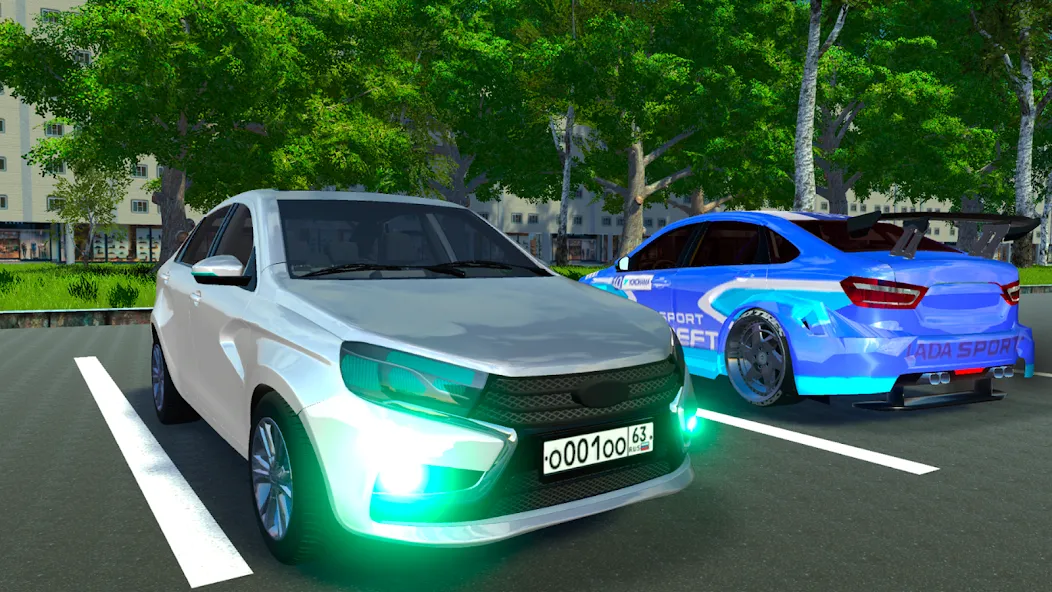 Lada - Russian Car Driving [МОД: Бесконечные деньги, Монеты и Мега MOD] Screenshot 1