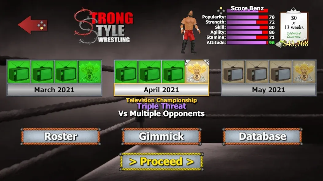 Wrestling Empire (Рестлинг Импайр) [МОД: Деньги, Монеты и Меню MOD] Screenshot 3