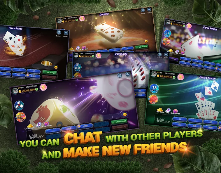 Indoplay-Capsa Domino QQ Poker (Индоплэй) [МОД: Меню, Бесконечные монеты и Открытые уровни] Screenshot 5