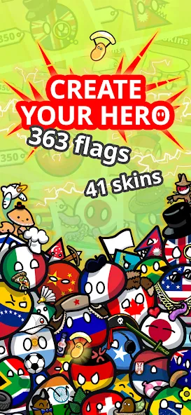 Countryball Potato Mayhem (Кантрибол Потето Мейхем) [МОД: Бесконечные деньги, Монеты и Мега MOD] Screenshot 3