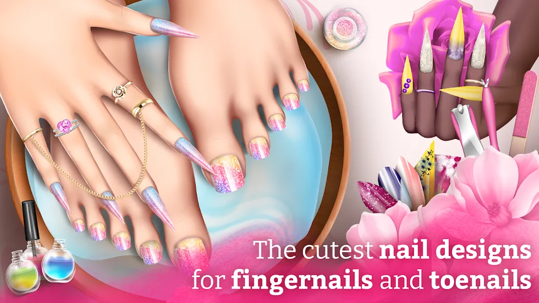 Nail Art Fashion Salon Game [МОД: Меню, Бесконечные монеты и Открытые уровни] Screenshot 1