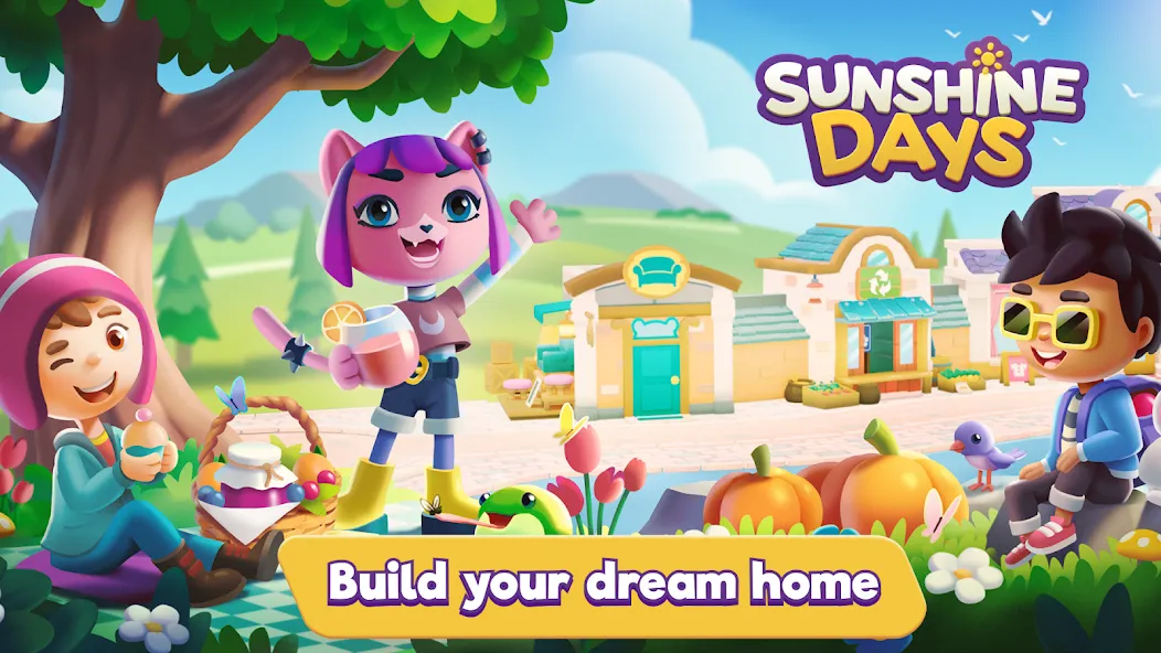 Sunshine Days - Build A Home (Саншайн Дэйз) [МОД: Все открыто, Дополнительные деньги и Меню MOD] Screenshot 1